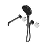 Serenity Shower System Spout Arabescato Corchia Handle And Serenity Hand Shower Gun Metal gallery detail image