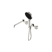 Serenity Shower System Spout Metal Handle And Serenity Hand Shower Brushed Nickel gallery detail image
