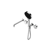 Serenity Shower System Spout Metal Handle And Serenity Hand Shower Chrome gallery detail image