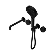 Serenity Shower System Spout Metal Handle And Serenity Hand Shower Matte Black gallery detail image