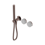 Serenity Shower System Carrara Handle And Slim Shower Brushed Bronze gallery detail image