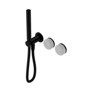 Serenity Shower System Carrara Handle And Slim Shower Matte Black gallery detail image