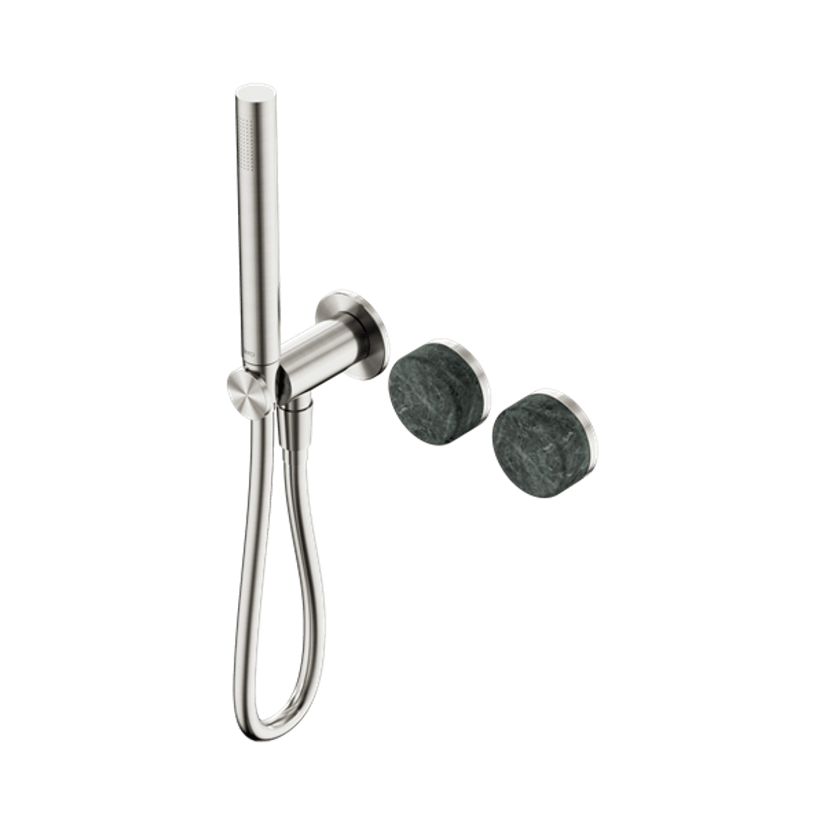 Serenity Shower System Verde Alpi Handle And Slim Shower Brushed Nickel gallery detail image