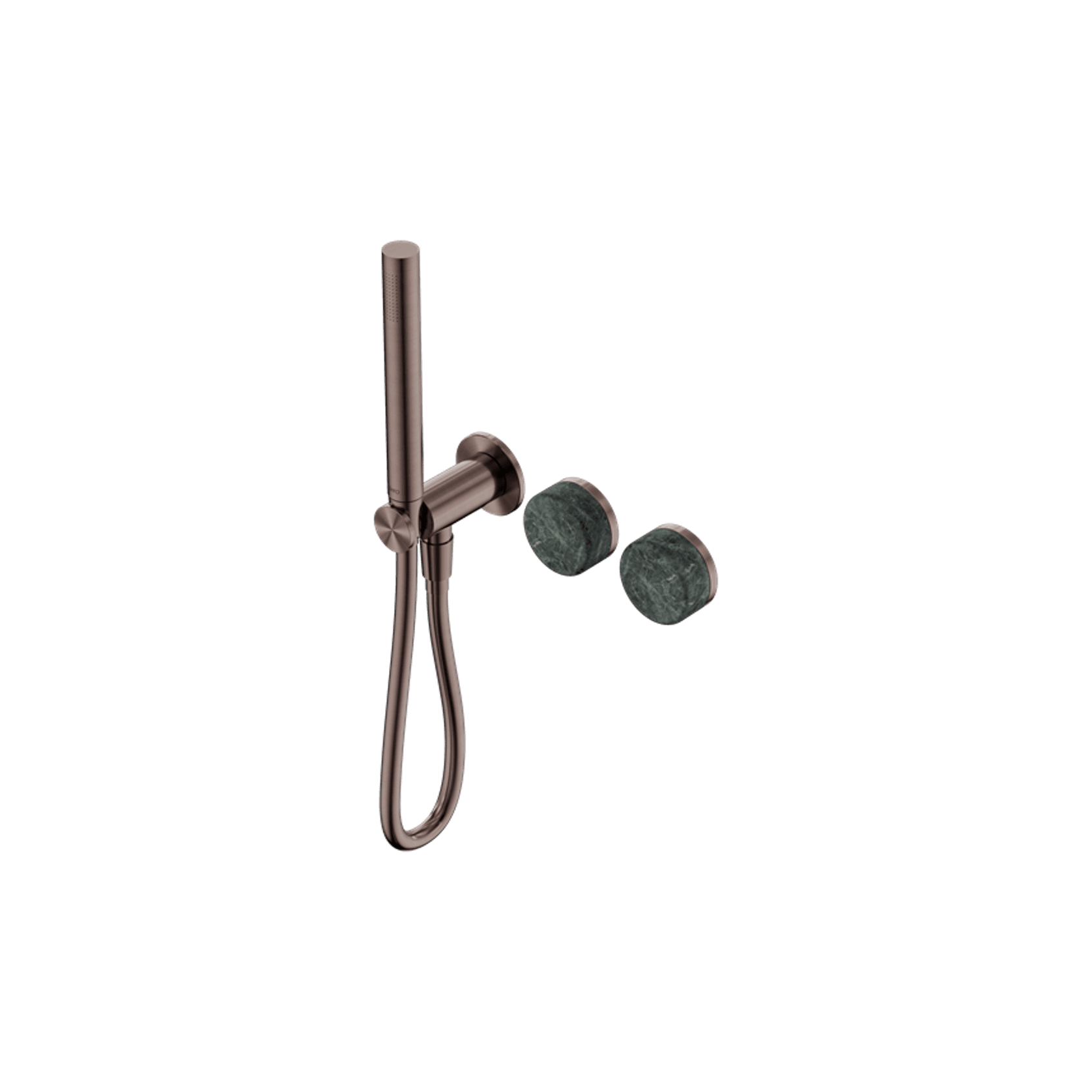 Serenity Shower System Verde Alpi Handle And Slim Shower Brushed Bronze gallery detail image