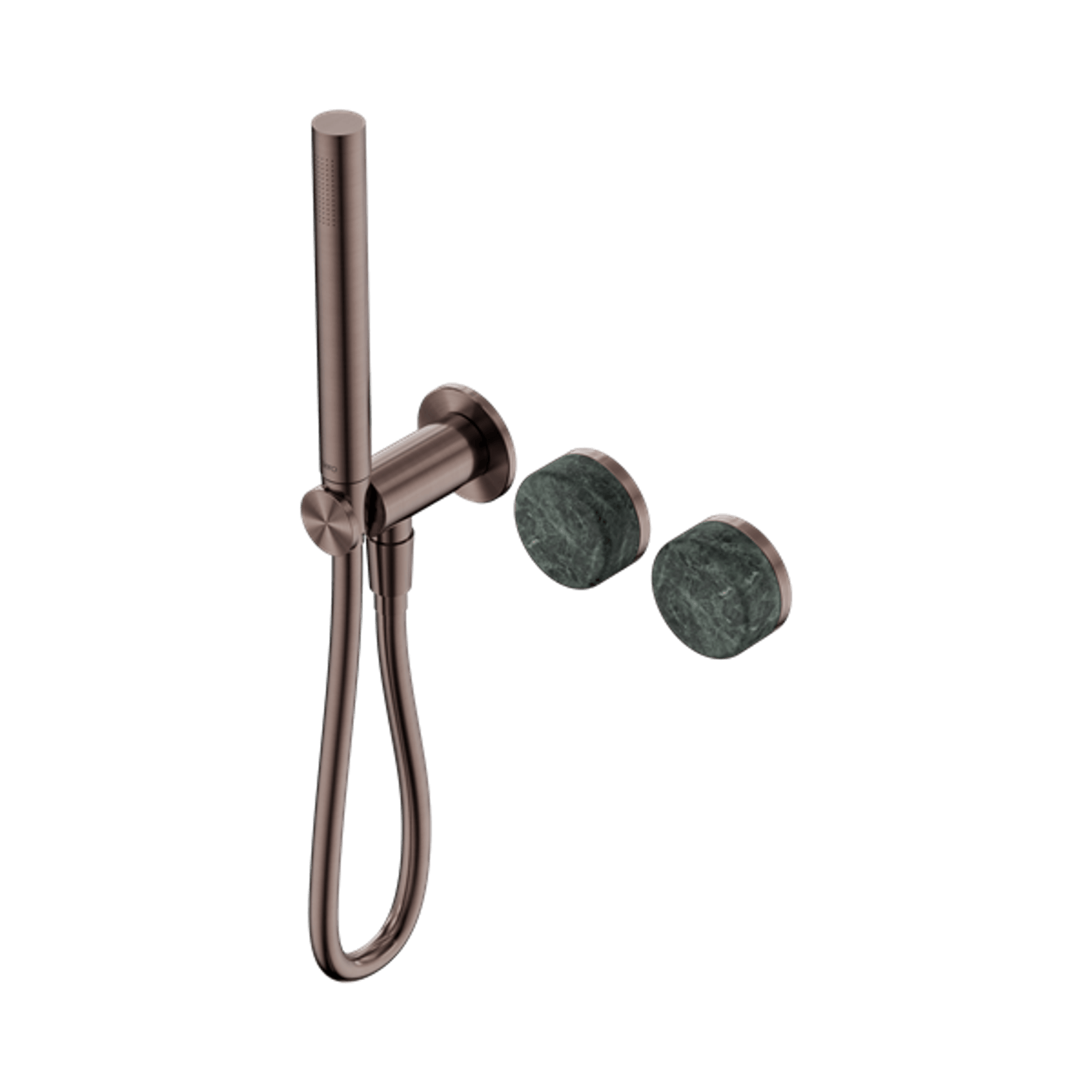 Serenity Shower System Verde Alpi Handle And Slim Shower Brushed Bronze gallery detail image