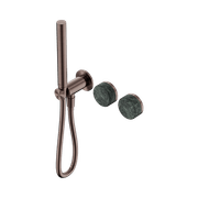 Serenity Shower System Verde Alpi Handle And Slim Shower Brushed Bronze gallery detail image