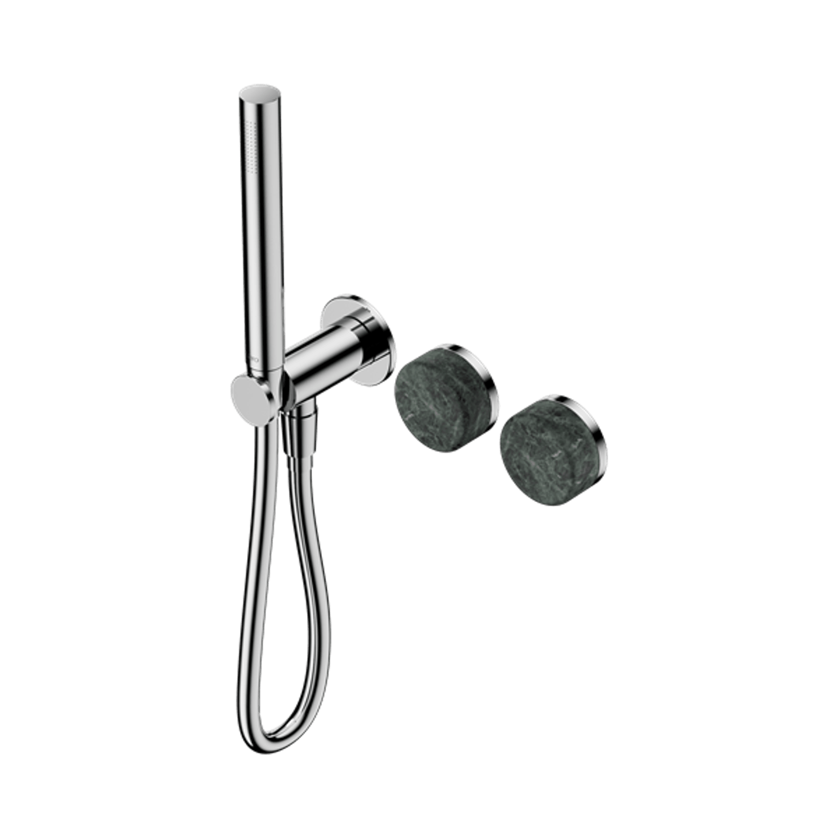 Serenity Shower System Verde Alpi Handle And Slim Shower Chrome gallery detail image