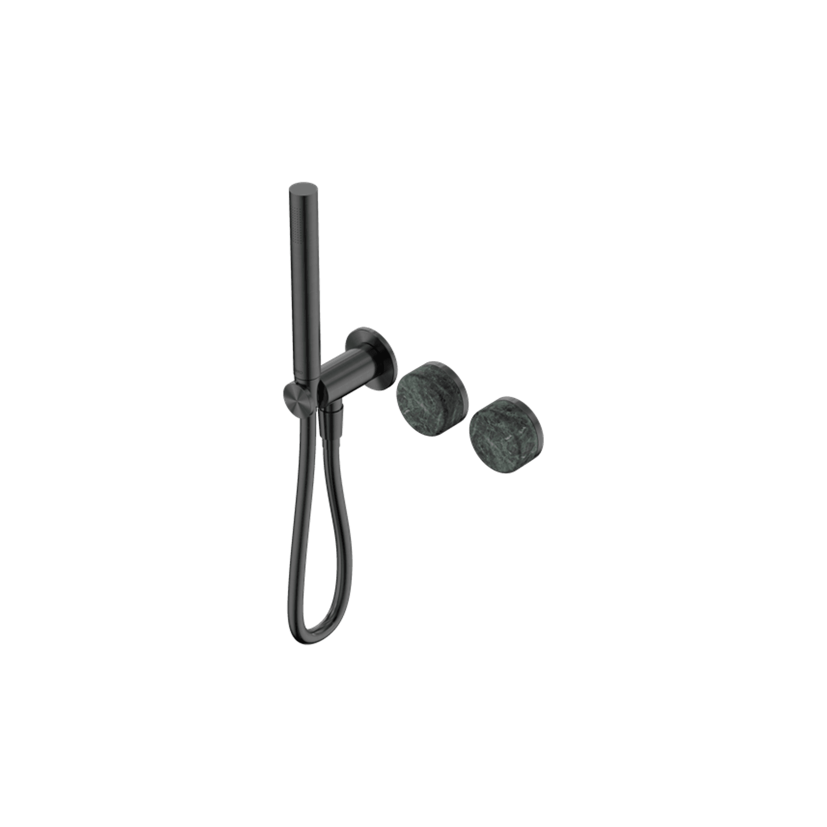 Serenity Shower System Verde Alpi Handle And Slim Shower Gun Metal gallery detail image