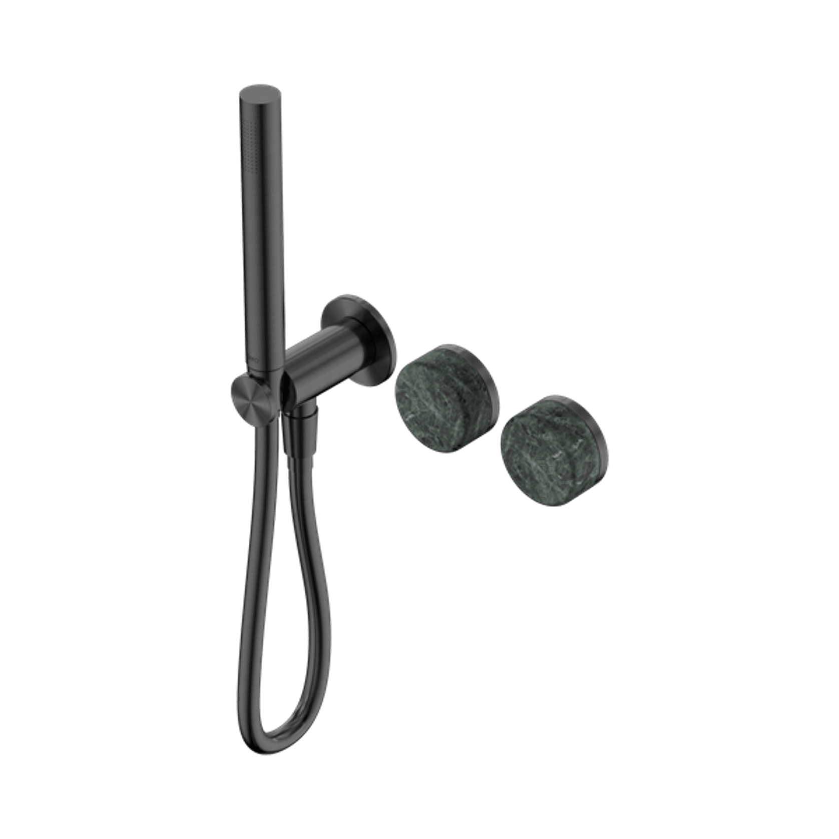 Serenity Shower System Verde Alpi Handle And Slim Shower Gun Metal gallery detail image