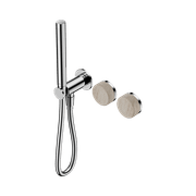 Serenity Shower System Rome Travertine Handle And Slim Shower Chrome gallery detail image