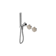 Serenity Shower System Rome Travertine Handle And Slim Shower Chrome gallery detail image