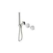 Serenity Shower System Arabescato Corchia Handle And Slim Shower Brushed Nickel gallery detail image