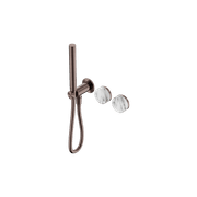 Serenity Shower System Arabescato Corchia Handle And Slim Shower Brushed Bronze gallery detail image