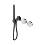 Serenity Shower System Arabescato Corchia Handle And Slim Shower Gun Metal gallery detail image