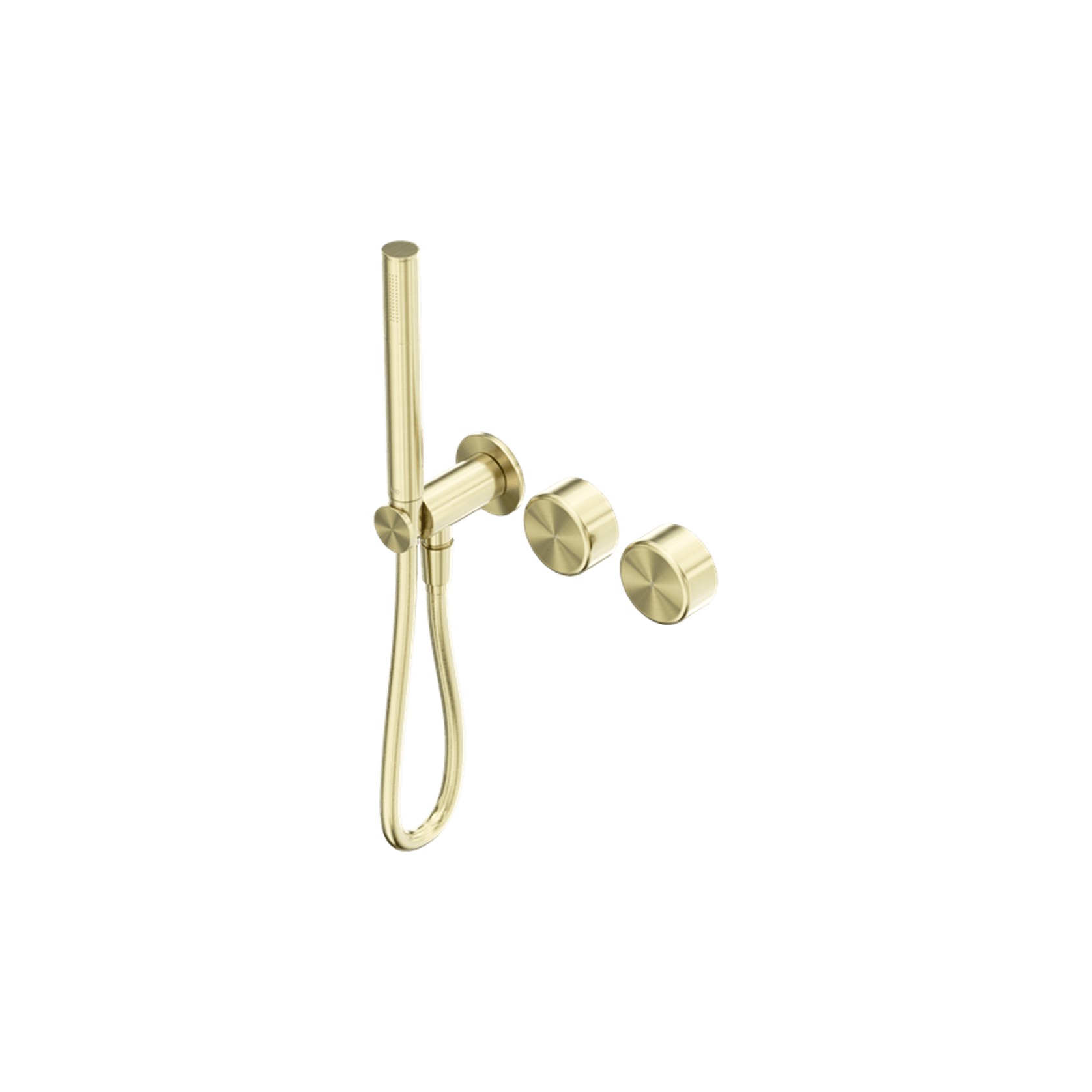Serenity Shower System Metal Handle And Slim Shower Brushed Gold gallery detail image
