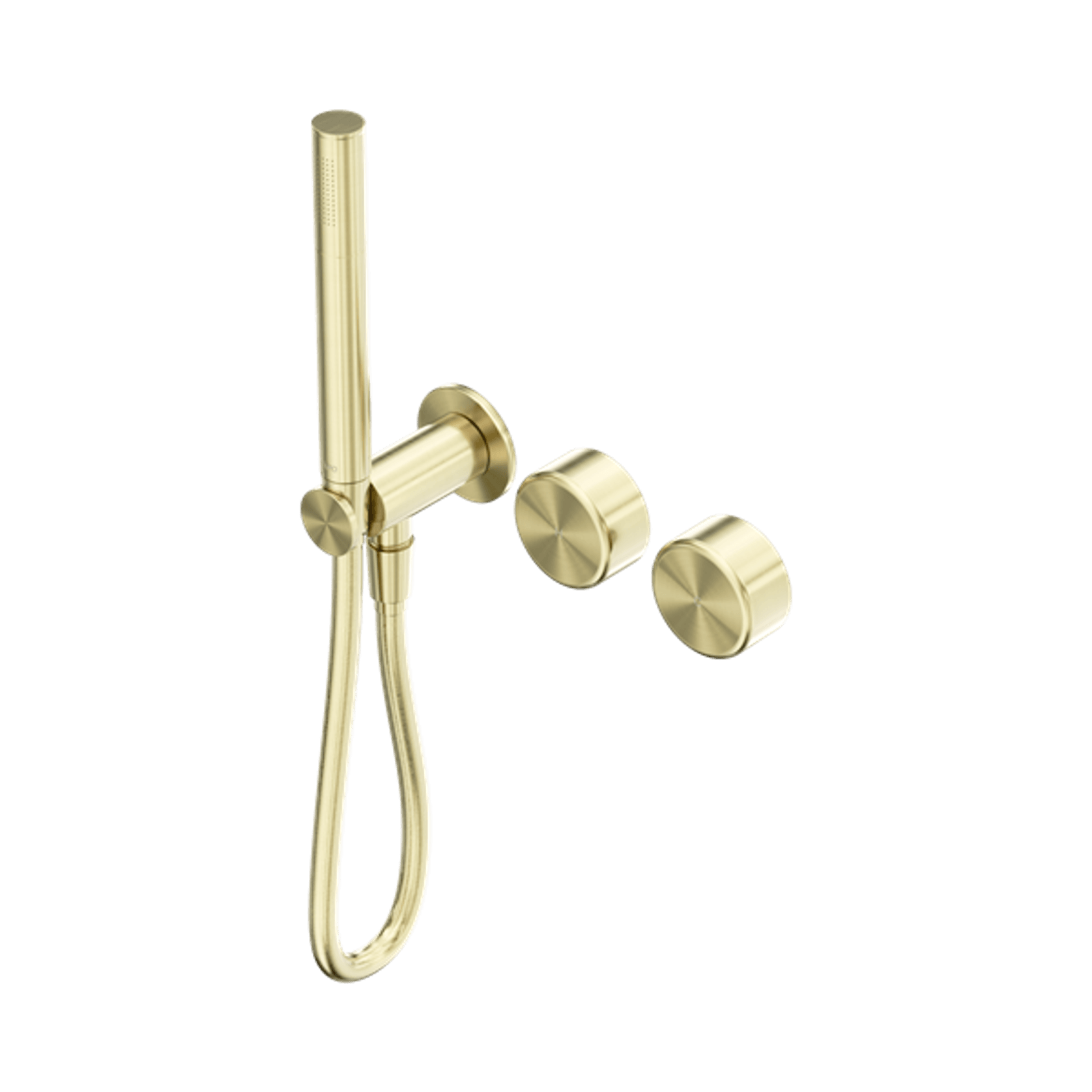 Serenity Shower System Metal Handle And Slim Shower Brushed Gold gallery detail image