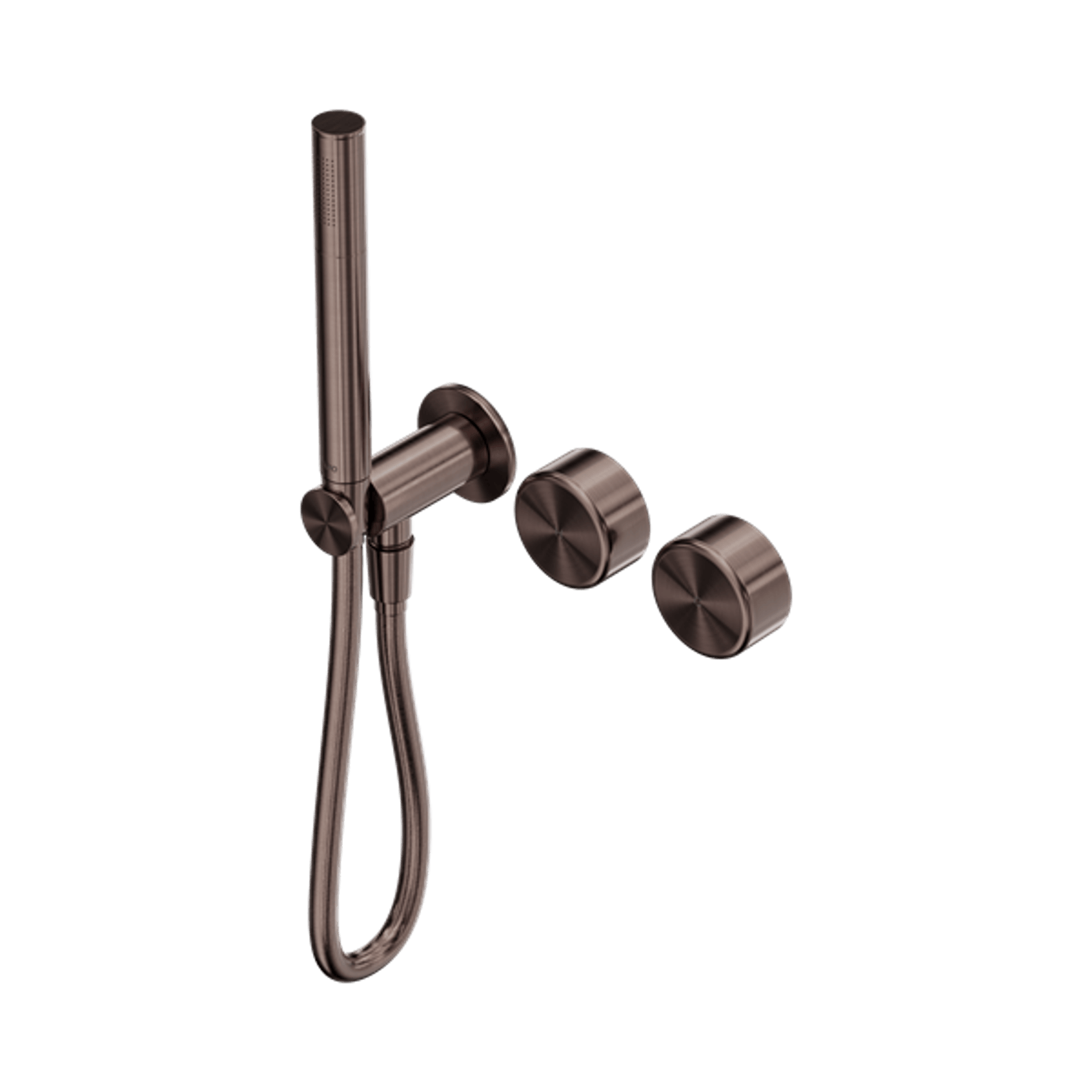 Serenity Shower System Metal Handle And Slim Shower Brushed Bronze gallery detail image