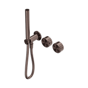 Serenity Shower System Metal Handle And Slim Shower Brushed Bronze gallery detail image