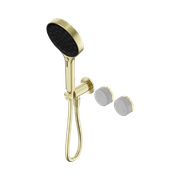 Serenity Shower System Carrara Handle And Serenity Hand Shower Brushed Gold gallery detail image