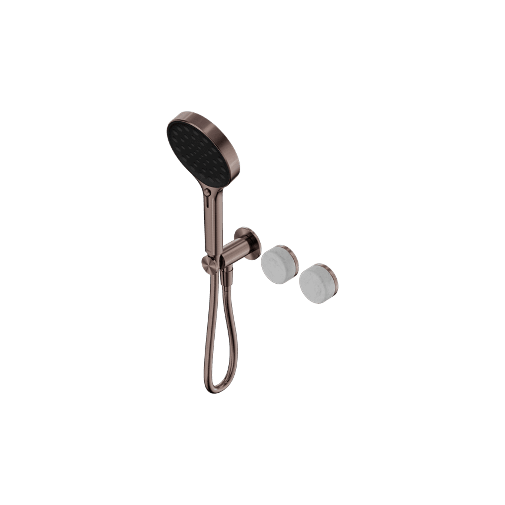 Serenity Shower System Carrara Handle And Serenity Hand Shower Brushed Bronze gallery detail image