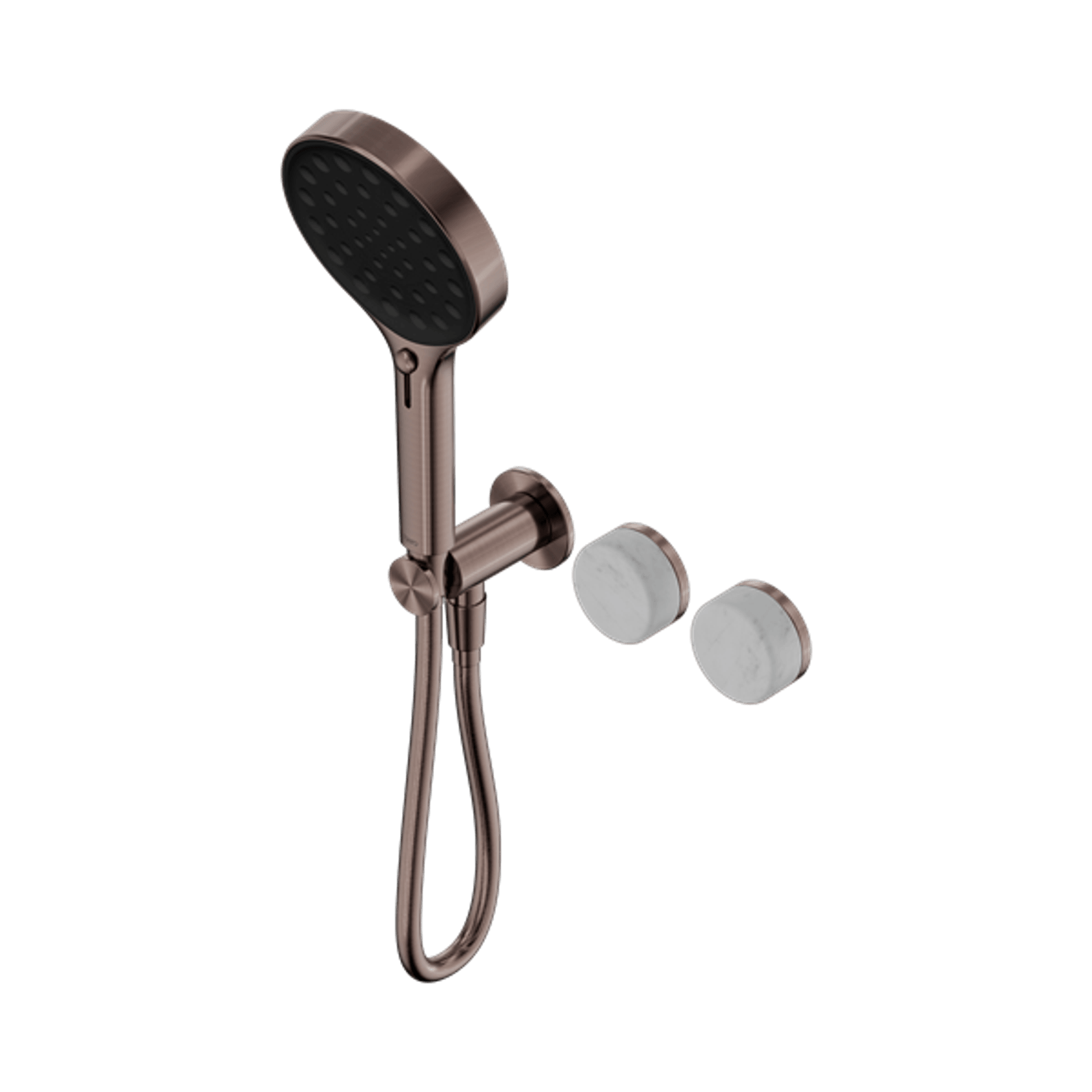 Serenity Shower System Carrara Handle And Serenity Hand Shower Brushed Bronze gallery detail image