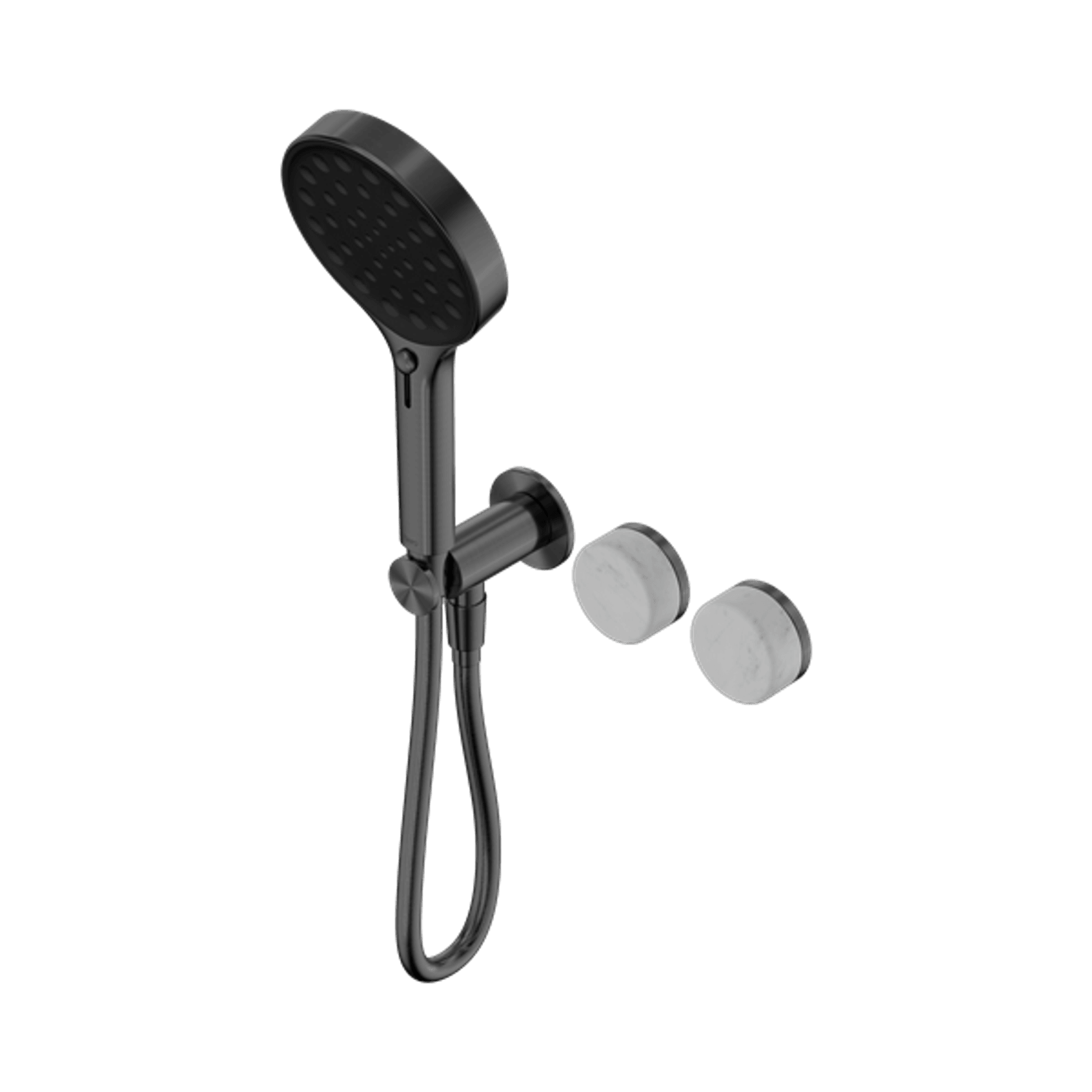 Serenity Shower System Carrara Handle And Serenity Hand Shower Gun Metal gallery detail image