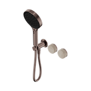Serenity Shower System Rome Travertine Handle And Serenity Hand Shower Brushed Bronze gallery detail image