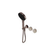 Serenity Shower System Rome Travertine Handle And Serenity Hand Shower Brushed Bronze gallery detail image