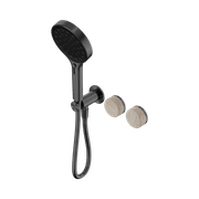 Serenity Shower System Rome Travertine Handle And Serenity Hand Shower Gun Metal gallery detail image