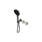 Serenity Shower System Rome Travertine Handle And Serenity Hand Shower Gun Metal gallery detail image