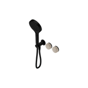 Serenity Shower System Rome Travertine Handle And Serenity Hand Shower Matte Black gallery detail image