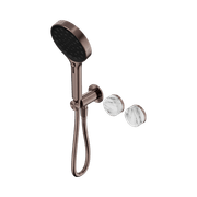 Serenity Shower System Arabescato Corchia Handle And Serenity Hand Shower Brushed Bronze gallery detail image