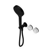 Serenity Shower System Arabescato Corchia Handle And Serenity Hand Shower Matte Black gallery detail image