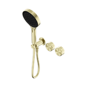 Serenity Shower System Metal Handle And Serenity Hand Shower Brushed Gold gallery detail image