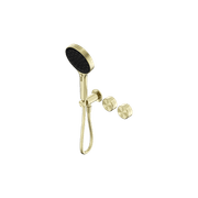 Serenity Shower System Metal Handle And Serenity Hand Shower Brushed Gold gallery detail image