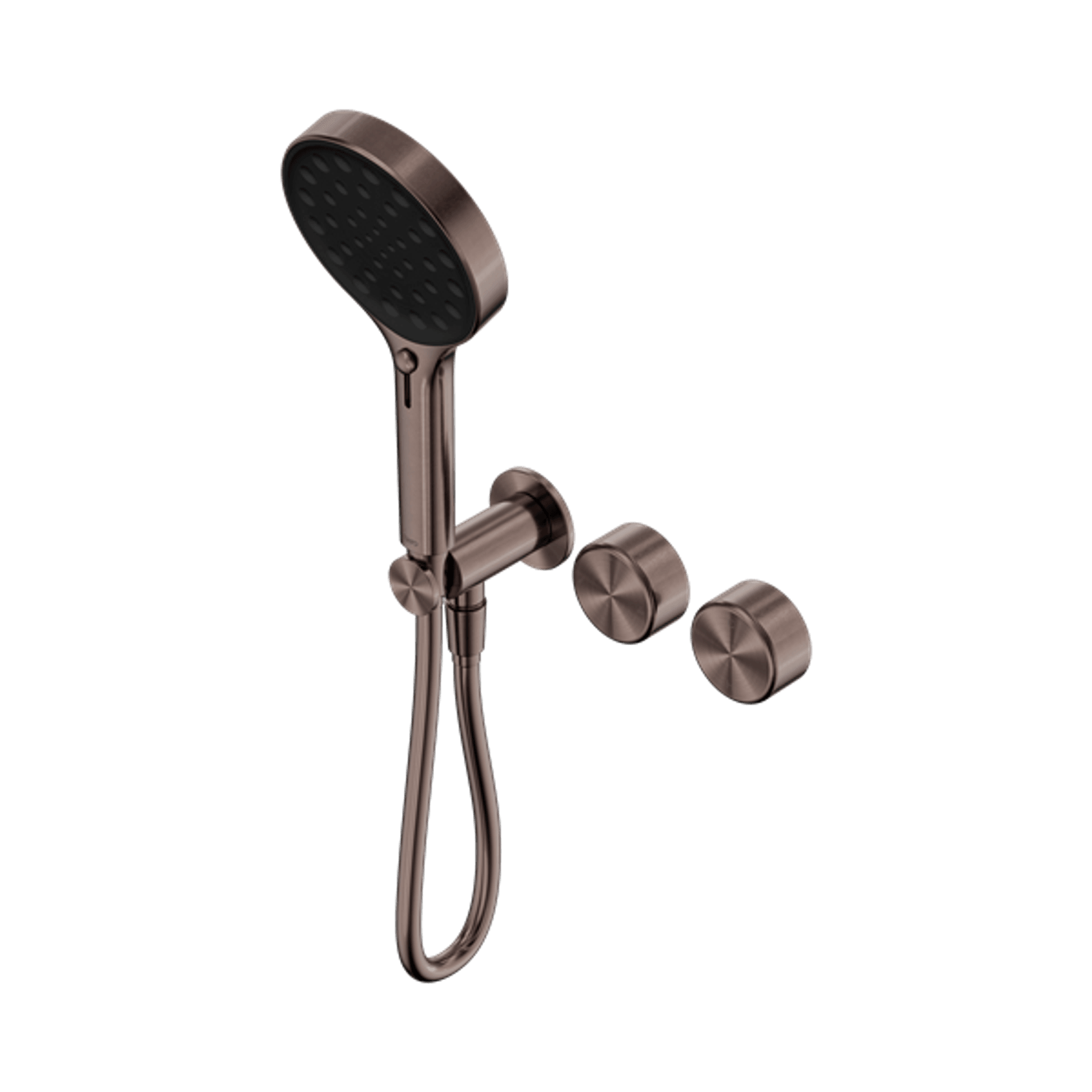 Serenity Shower System Metal Handle And Serenity Hand Shower Brushed Bronze gallery detail image