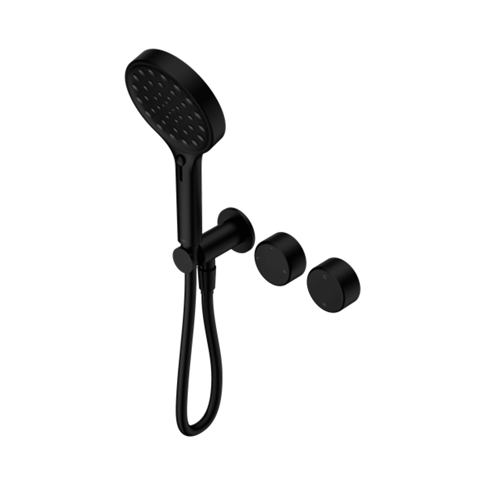 Serenity Shower System Metal Handle And Serenity Hand Shower Matte Black gallery detail image