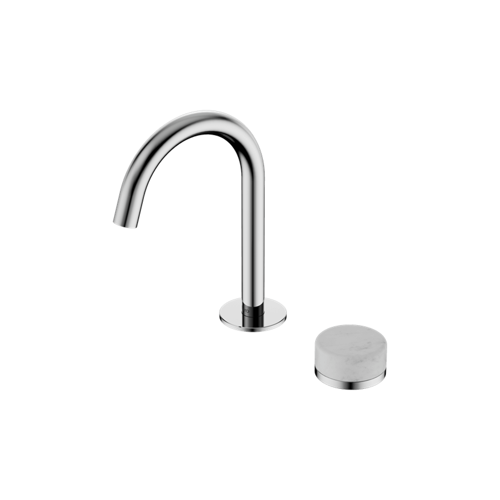 Serenity Basin Mixer Arc Spout Carrara Handle Chrome gallery detail image