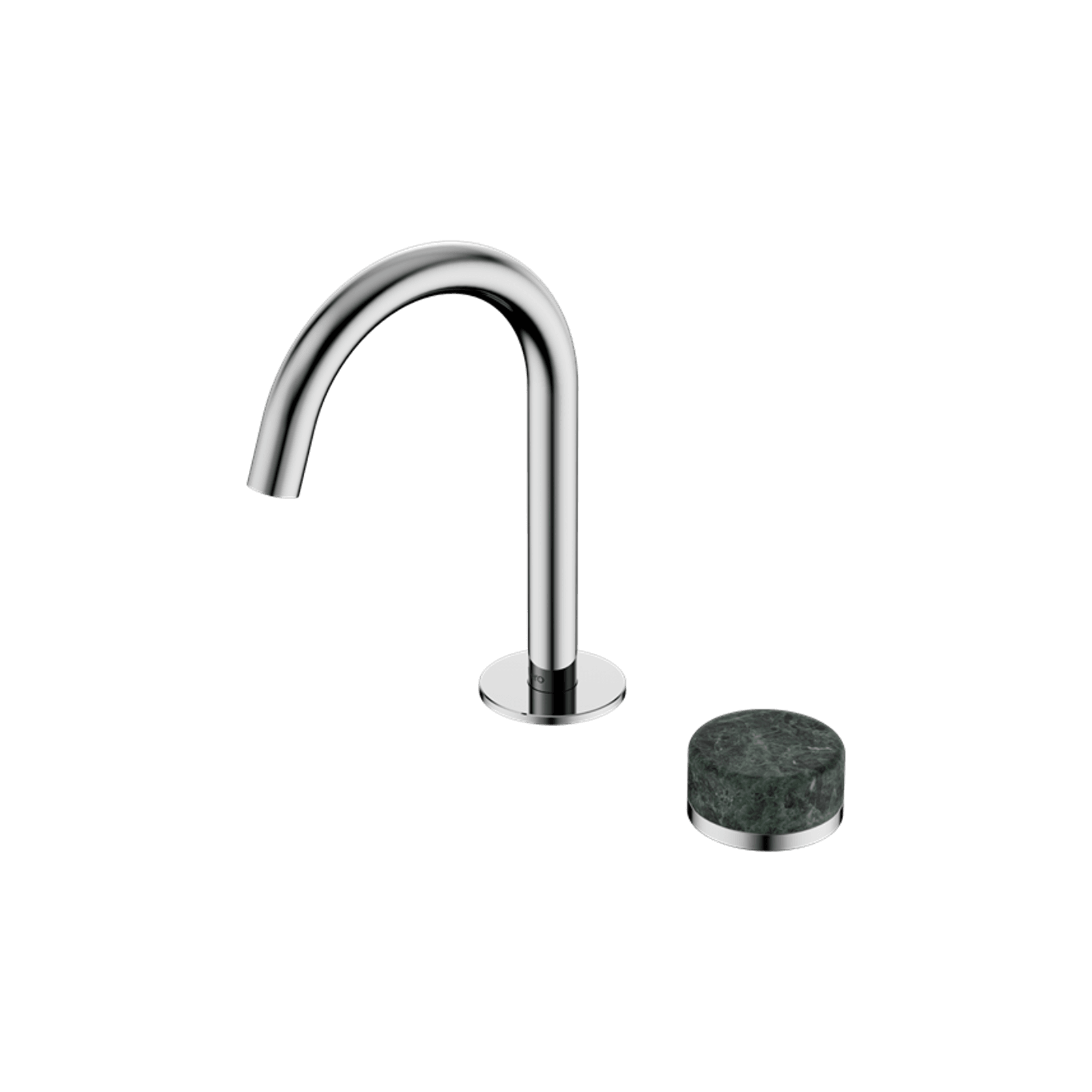 Serenity Basin Mixer Arc Spout Verde Alpi Handle Chrome gallery detail image