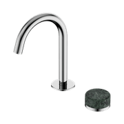 Serenity Basin Mixer Arc Spout Verde Alpi Handle Chrome gallery detail image