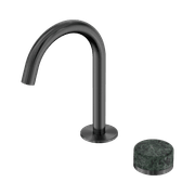 Serenity Basin Mixer Arc Spout Verde Alpi Handle Gun Metal gallery detail image