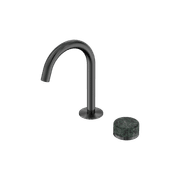Serenity Basin Mixer Arc Spout Verde Alpi Handle Gun Metal gallery detail image
