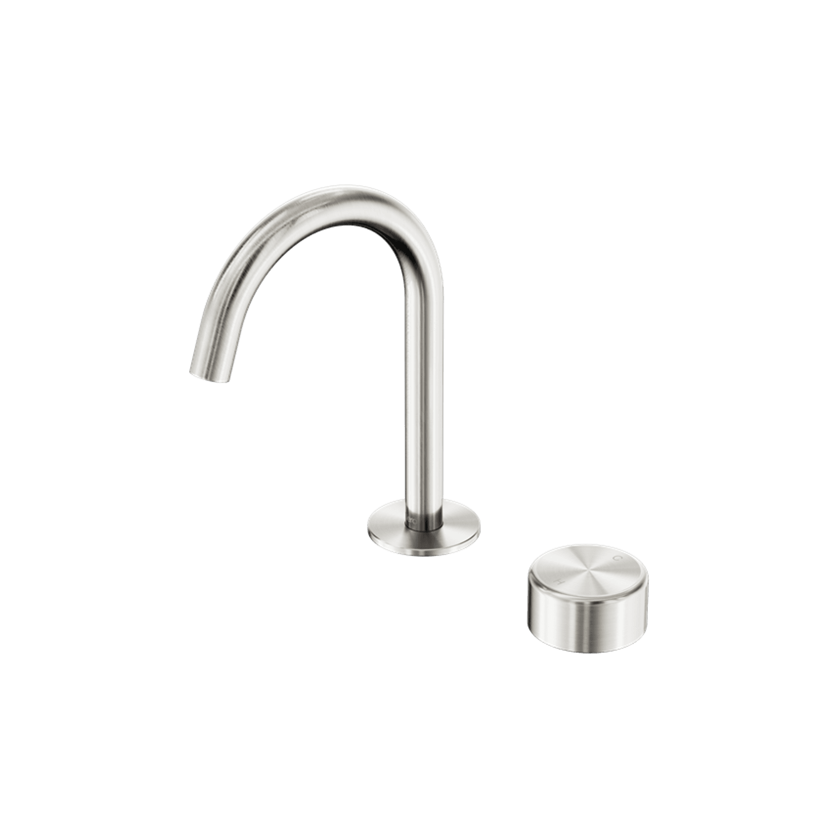 Serenity Basin Mixer Arc Spout Metal Handle Brushed Nickel gallery detail image