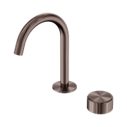 Serenity Basin Mixer Arc Spout Metal Handle Brushed Bronze gallery detail image