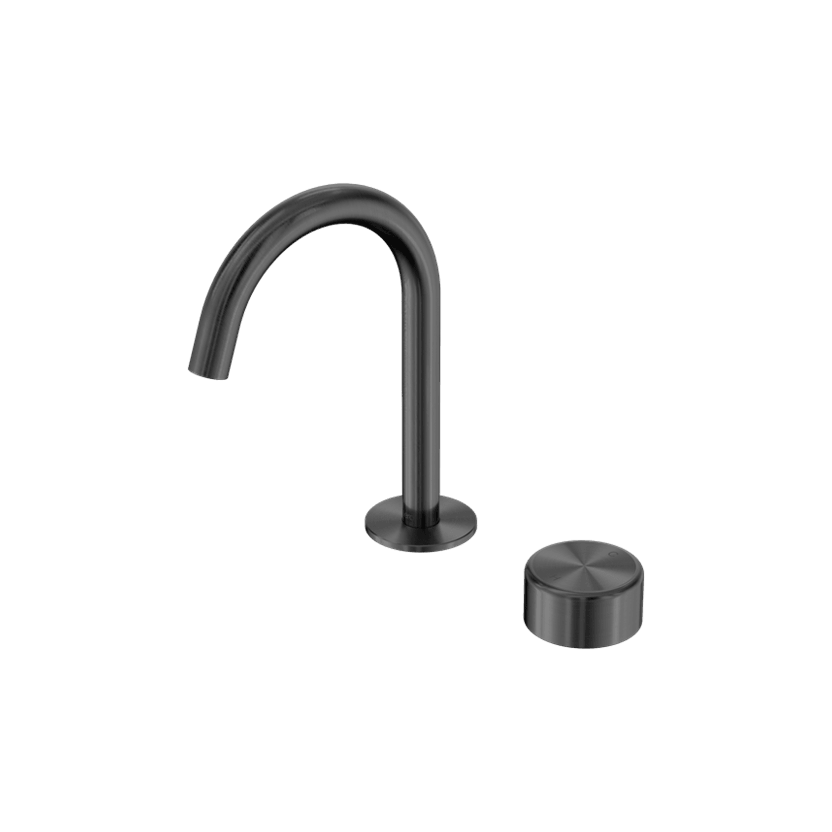 Serenity Basin Mixer Arc Spout Metal Handle Gun Metal gallery detail image