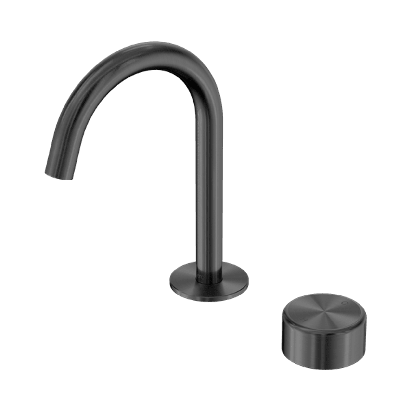 Serenity Basin Mixer Arc Spout Metal Handle Gun Metal gallery detail image