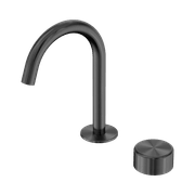 Serenity Basin Mixer Arc Spout Metal Handle Gun Metal gallery detail image