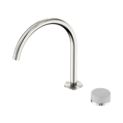 Serenity Bath/Kitchen Mixer Arc Spout Carrara Handle Brushed Nickel gallery detail image
