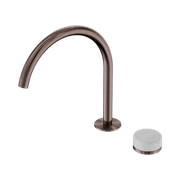 Serenity Bath/Kitchen Mixer Arc Spout Carrara Handle Brushed Bronze gallery detail image