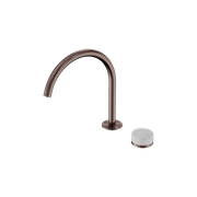Serenity Bath/Kitchen Mixer Arc Spout Carrara Handle Brushed Bronze gallery detail image